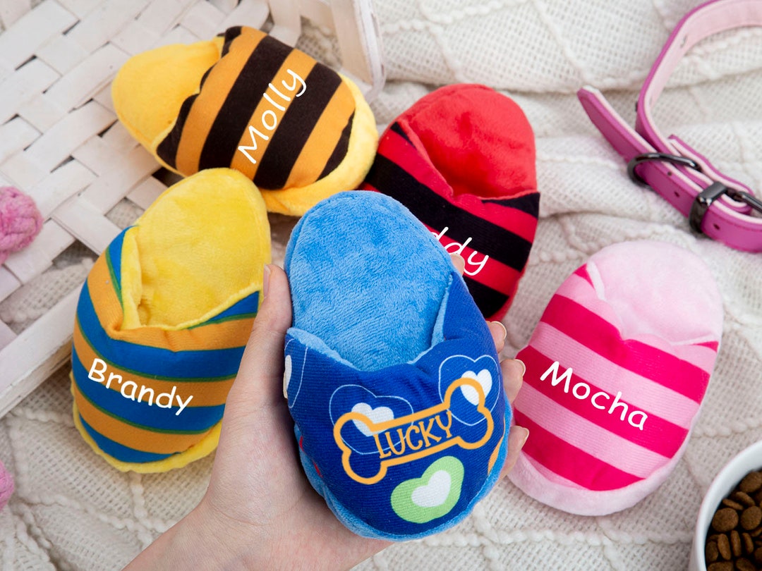 Squeaky Dog Toy Personalized Dog Toy Slipper Dog Toy Custom Dog Toy Dog