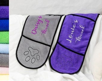 towel with dog print