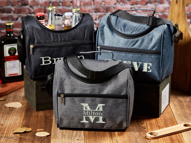 Groomsmen Cooler Bag, Personalized Cooler Bag, Groomsmen Gifts For Him, Beer Cooler Bag, Cooler For Him, Gift For Groom, Father's Day Gift image 4