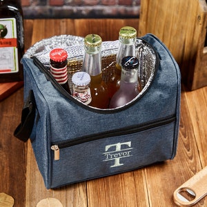 Groomsmen Beer Cooler Bag, Personalized Groomsmen Bag, Groomsmen Gift, Lunch Tote, Custom Beer Tote, Lunch Cooler Bag, Husband Gifts For Him image 5