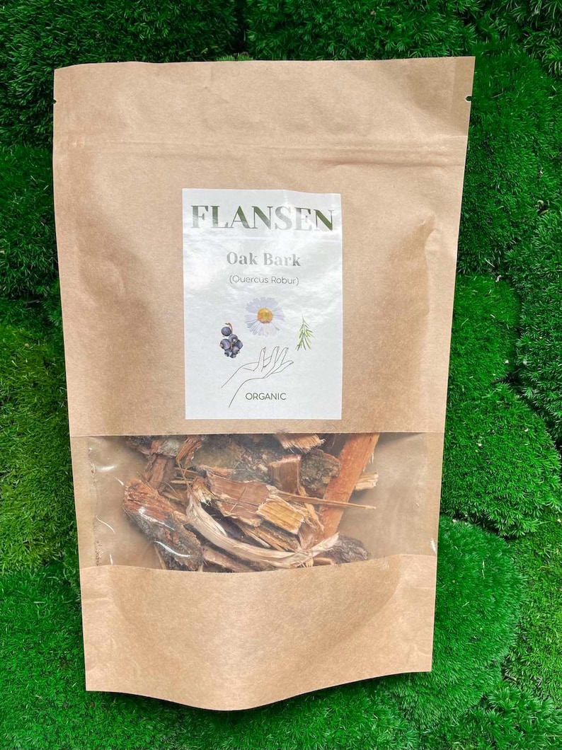 Organic Oak Bark | Quercus Robur | 50g - Organic Dried Bark for Herbal ...