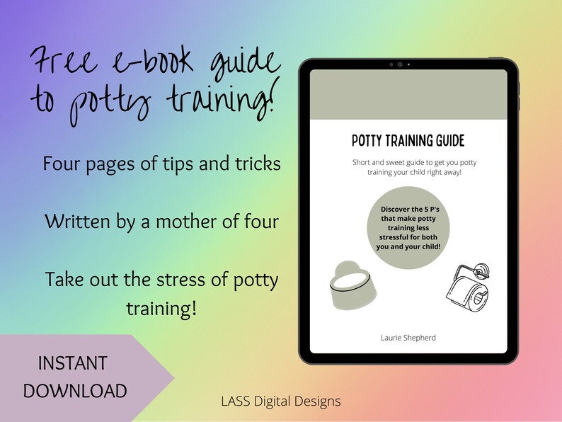 Rainbow Potty Chart, Printable Potty Training Reward Chart for Toddlers, Potty Training Guide