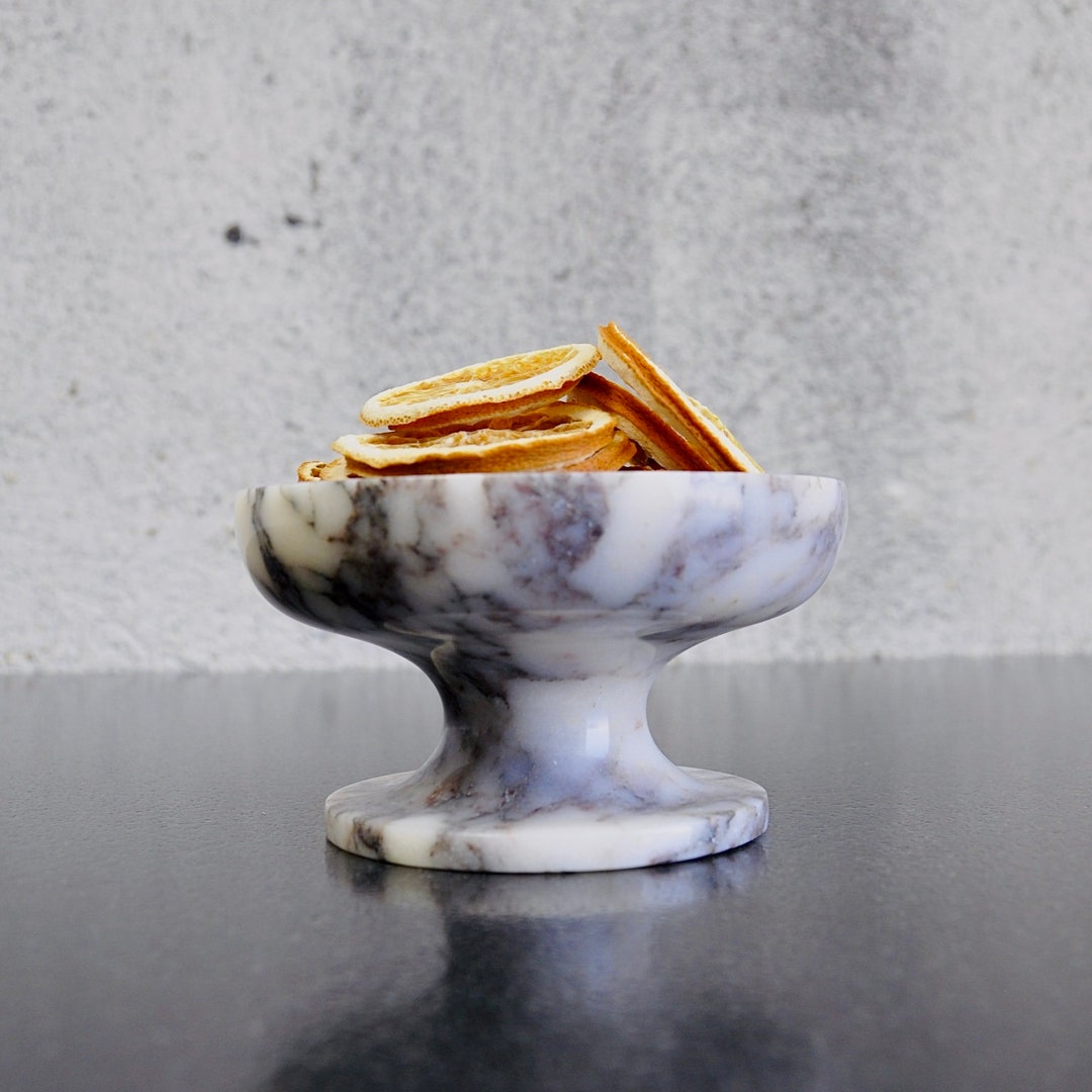 Marble Decorative Plate Handmade Marble Pedestal Bowl Luxury Etsy