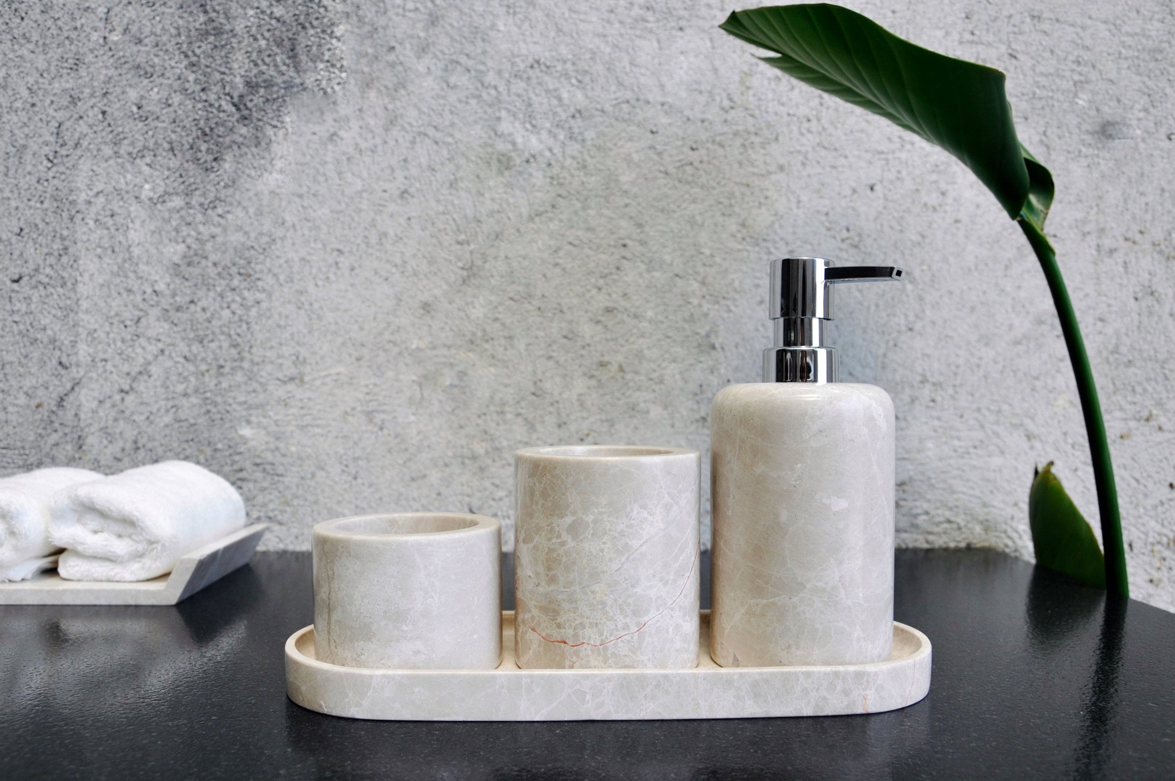 Marble Bathroom Set, 4 Piece, Handmade, Unique Marble, Bathroom ...