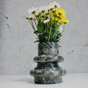 Marble Vase, Unique Decorative Flower Pot, Housewarming Gift, Christmas Gift
