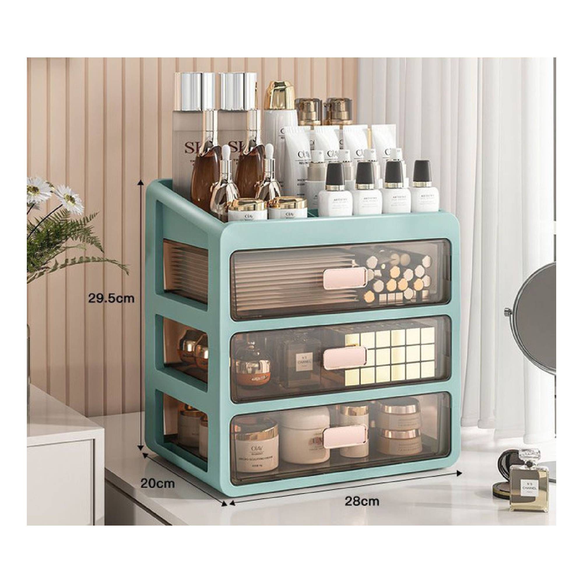 Cheap Desktop Makeup Organizer Drawer Type Cosmetic Storage Box Make Up Case  Brush Holder Lipstick Skincare Makeup Tables