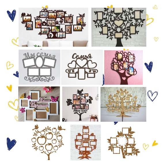 120+ Photo Frame Bundle | Laser Cut Files | CNC DXF SVG | Instant Download