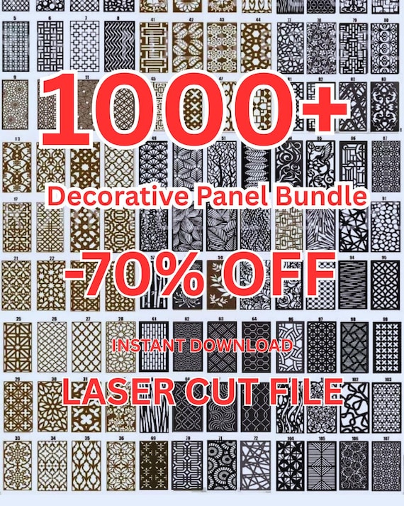 Mega Laser Cut 1000+ Designs | Glowforge / XTool Compatible | CNC SVG DXF