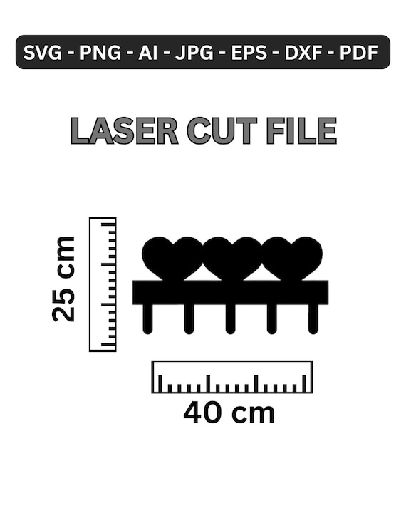 Heart Key Holder SVG | Laser Cut File, Romantic Decor (Digital Download 2026