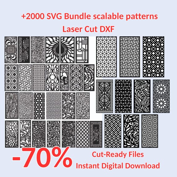 Mega Laser Cut 2000+ Designs | Glowforge / XTool Compatible | CNC SVG DXF