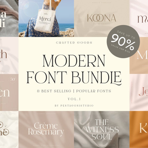 Modern Font Bundles | Font SVG | Modern Font | Dfx | otf | ttf |Instant Download | Canva Fonts | Cricut Fonts | Procreate Fonts