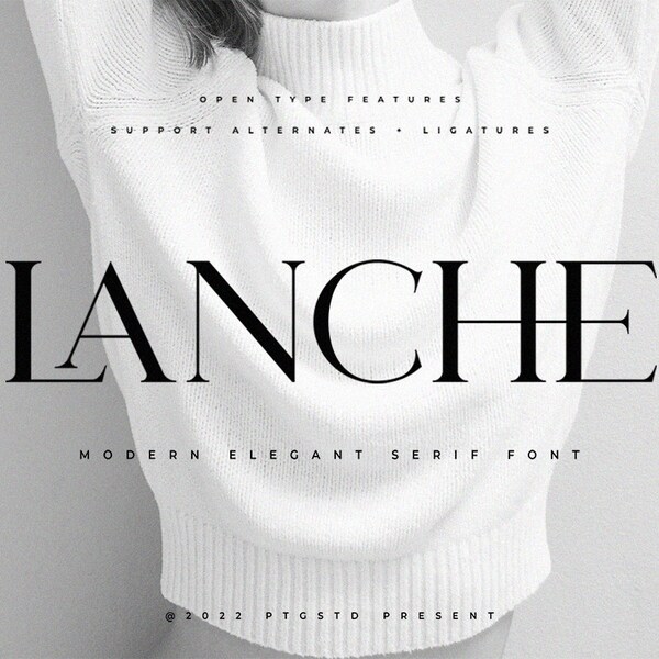 Lanche - Retro Serif Font, Elegant Font, Canva Font, Modern Font, Boho Font, Logo Font, Groovy Font, Silhouette Font, Cricut Font, SVG