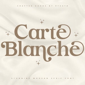 Carte Blanche - Retro-Serifenschrift, elegante Schriftart, Canva-Schrift, moderne Schrift, Boho-Schrift, Logo-Schrift, Groovy-Schrift, SilhouetteFont, Cricut-Schrift, SVG