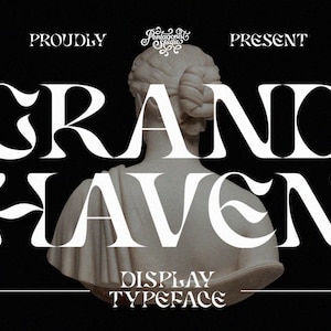 Grand Haven - Retro Serif Schriftart, Elegante Schriftart, Canva Schriftart, Moderne Schriftart, Boho Schriftart, Logo Schriftart, Groovy Schriftart, Silhouette Schriftart, Cricut Schriftart, SVG