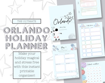 WDW Orlando Florida holiday planner digital download travel organiser template