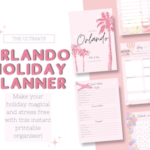 Pianificatore e organizzatore di viaggi per vacanze/vacanze WDW Orlando Florida, stampa di download digitale istantaneo