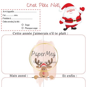 Carta para Papá Noel, lista de regalos de Navidad para imprimir