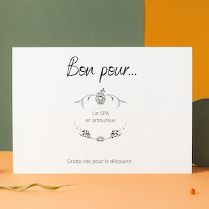 Carte à gratter personnalisable, idée cadeau, annonce grossesse, mariage, demande témoin, parrain marraine