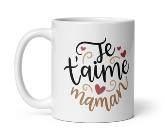 Taza Te amo mamá, idea de regalo de mamá, regalo del día de la madre