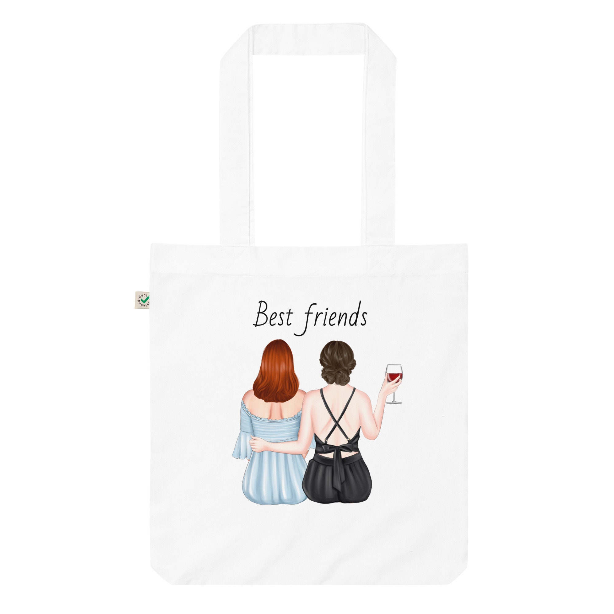 Best Friends Tote Bag in Organic Cotton Best Friends Tote Bag Personalized Tote Bag Customizable Tote Bag Best Friend Gift Idea Etsy