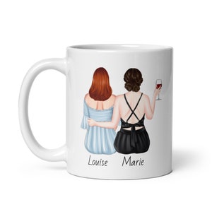 Personalized best friends mug, best friends customizable mug, best friends mug to personalize, best friends gift idea