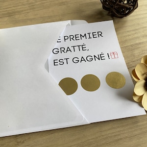 Carte à gratter personnalisable, idée cadeau, cadeau de noël, cadeau d'anniversaire