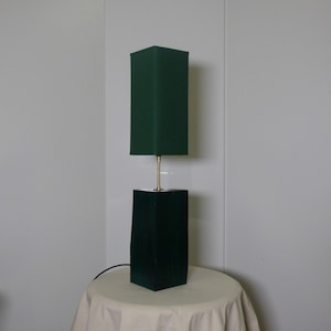Wooden table column lamp