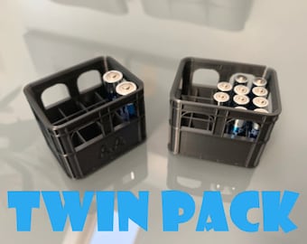 Twin pack AA and AAA battery storage ‘crates’