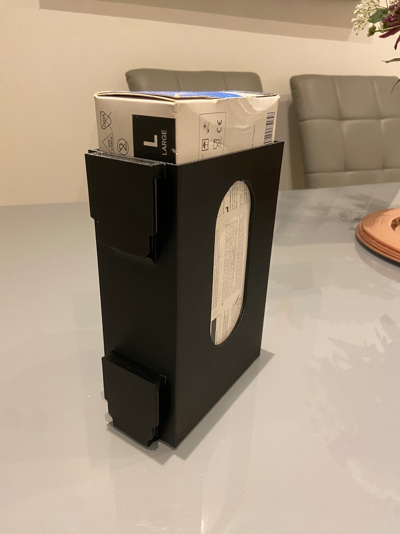 Nitrile disposable glove box Dispenser, battery slide compatible, any brand image 3