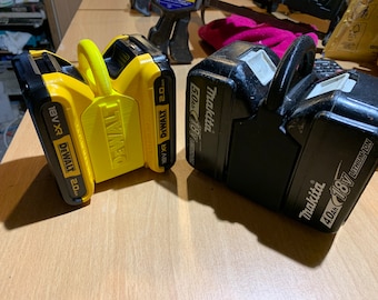 Double battery holder Makita 18v and DeWalt  18v and 12v xr Multipurpose carrier