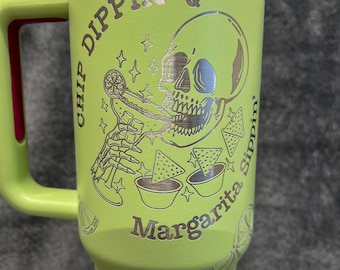 Margarita lover 40 ounce Tumbler with skull