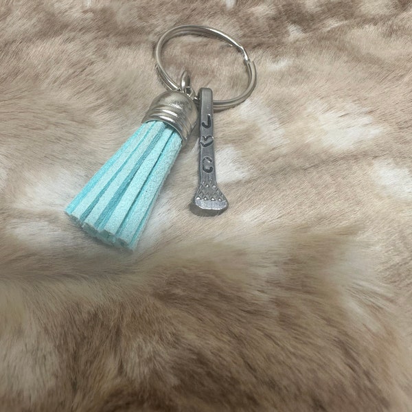 Customized horseshoe nail key chain