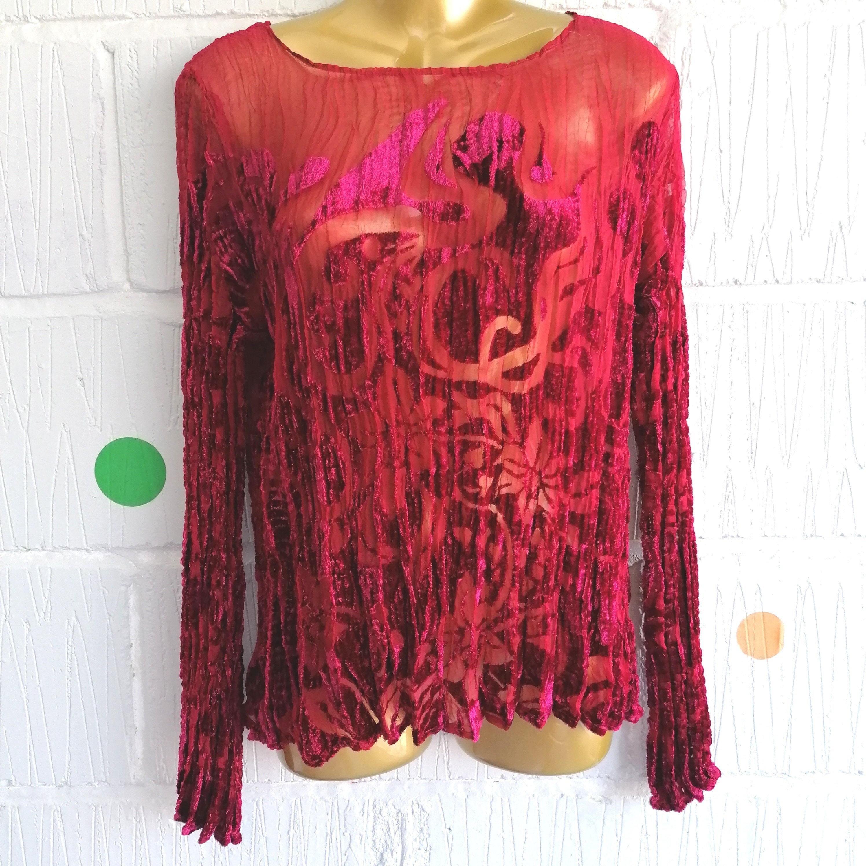 sheer velvet top