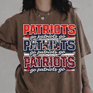 NE Football New England Let's Go digital graphic for tumblers, hoodies, and tote bags — clean lines on light or dark fabric