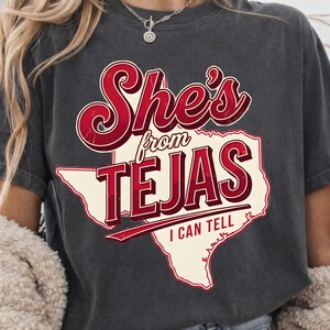 She's From Tejas sublimation PNG — 300 DPI transparent background, instant digital download
