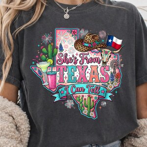 She's From Texas I Can Tell sublimation PNG — 300 DPI transparent background, instant digital download