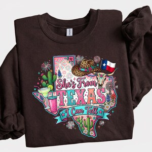 She's From Texas I Can Tell sublimation PNG — 300 DPI transparent background, instant digital download