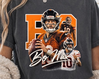 Bo Nix Denver PNG for Sublimation Gifts, Game Day Shirt Design Graphic