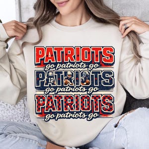 NE Football New England Let's Go sublimation PNG — 300 DPI transparent background, instant digital download
