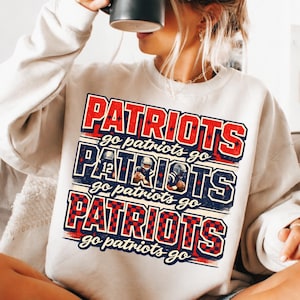 NE Football New England Let's Go PNG file — works with DTF, HTV, and direct-to-garment printing on shirts and mugs