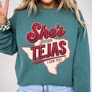 She's From Tejas sublimation PNG — 300 DPI transparent background, instant digital download