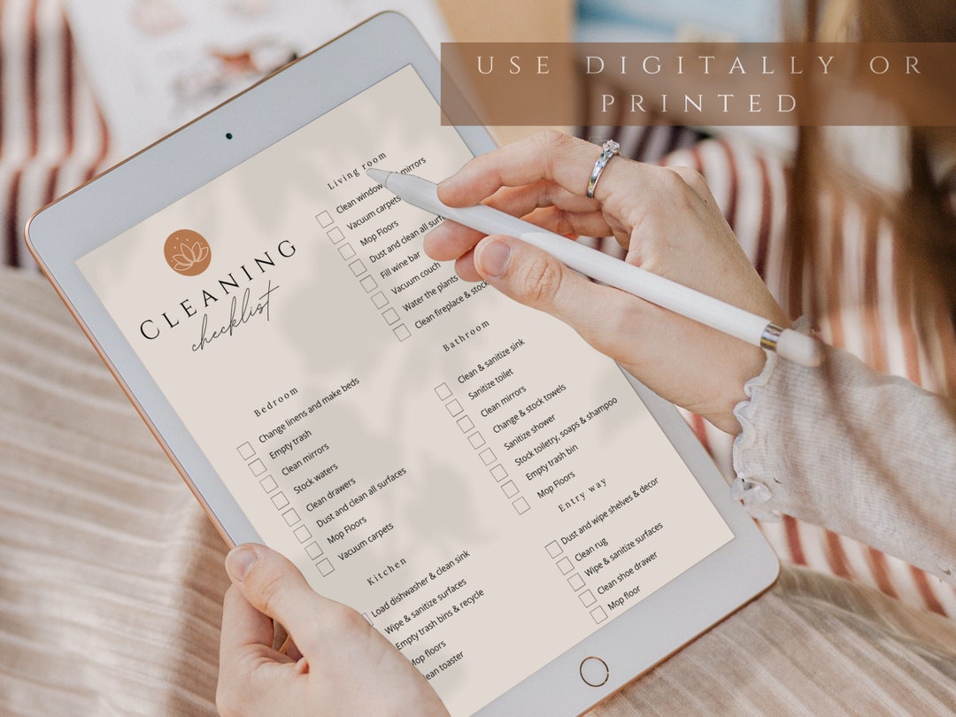 Airbnb Housekeeping Checklist Vacation Rental Checklist Airbnb Etsy