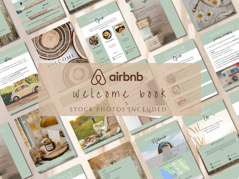 Airbnb Welcome Book Vacation Rental Guest Book Modern Airbnb - Etsy
