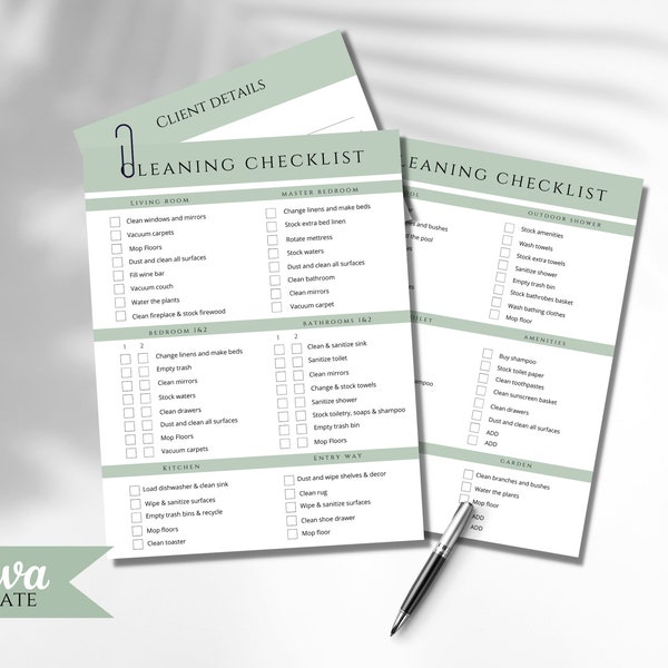 Spanish English Housekeeping Checklist Etsy