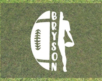 Personalized Football Decal: Custom Vinyl Car Window Sticker