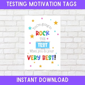 You're gange den Test-Geschenkanhänger, Geschenkanhänger für die Lehrerklasse, Bonbons zum Ausdrucken, Testimitate, Glücksbringer, SOFORTIGER DOWNLOAD, Zustandsprüfung