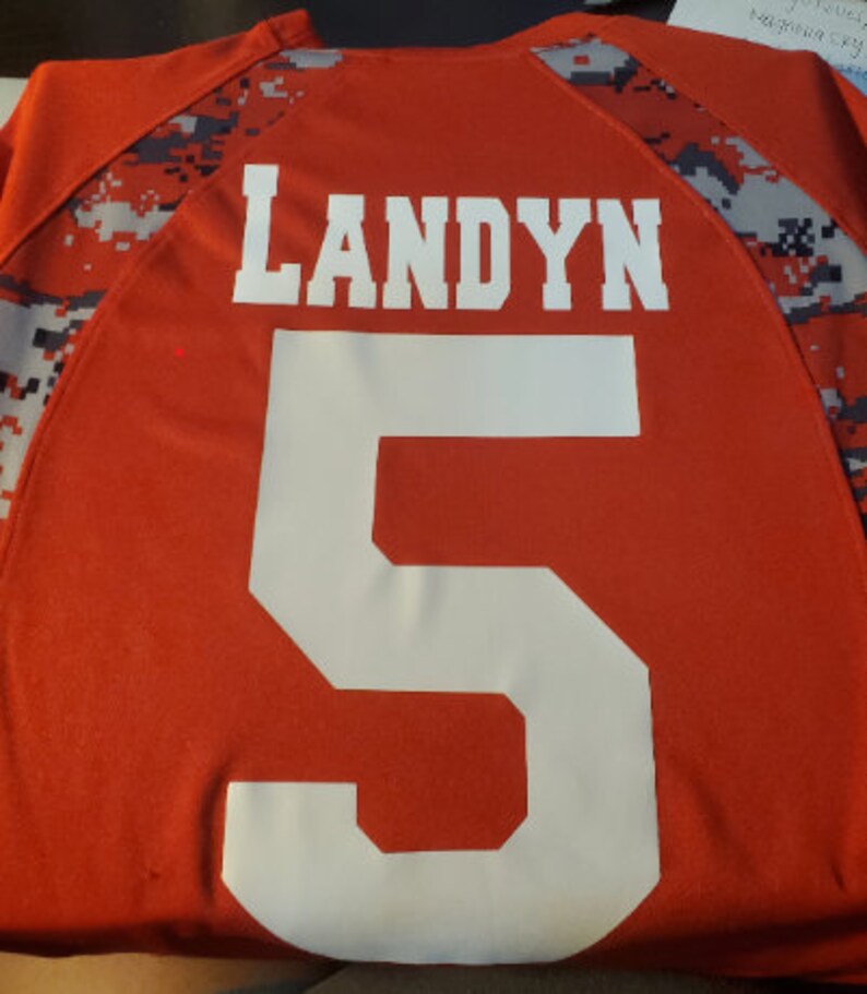 Iron on Jersey Name and Number I Ready to Press HTV Transfer I Etsy