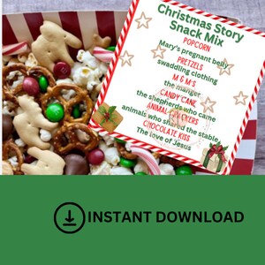 Christmas Story Snack Mix Gift Tag Printable, Stocking Stuffer Treat ...