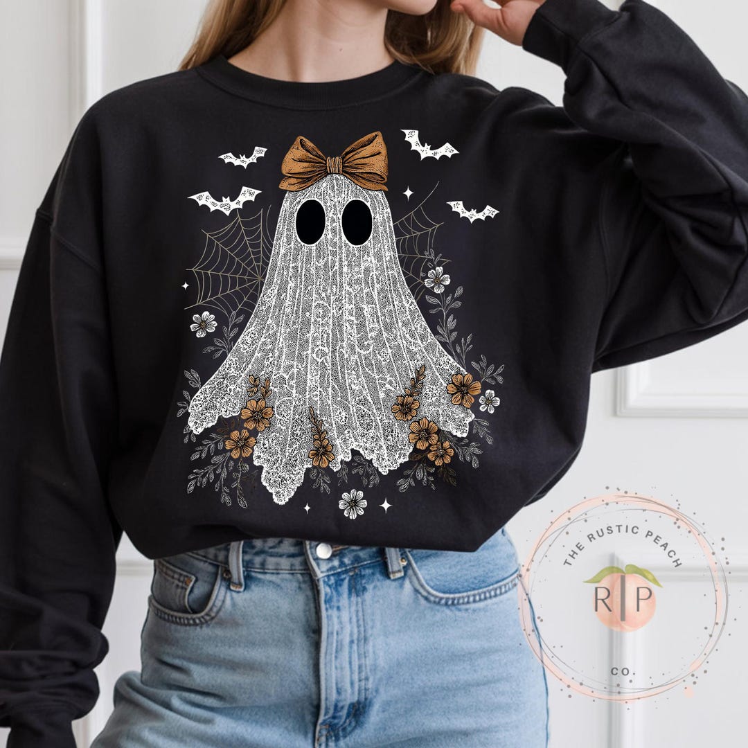 Cute Lace Ghost Png, Boo in Boojee, Halloween Boo Lace Bow Png ...
