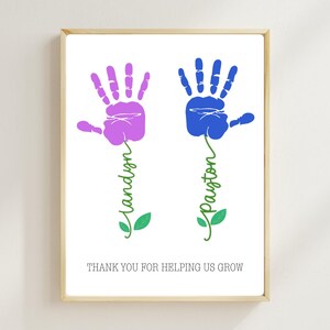 Mother&#39;s Day Garden Printable I Personalized Mom Gift I Mon Birthday I Kids Handprint Keepsake | Teacher Parent Resources | Children Craft